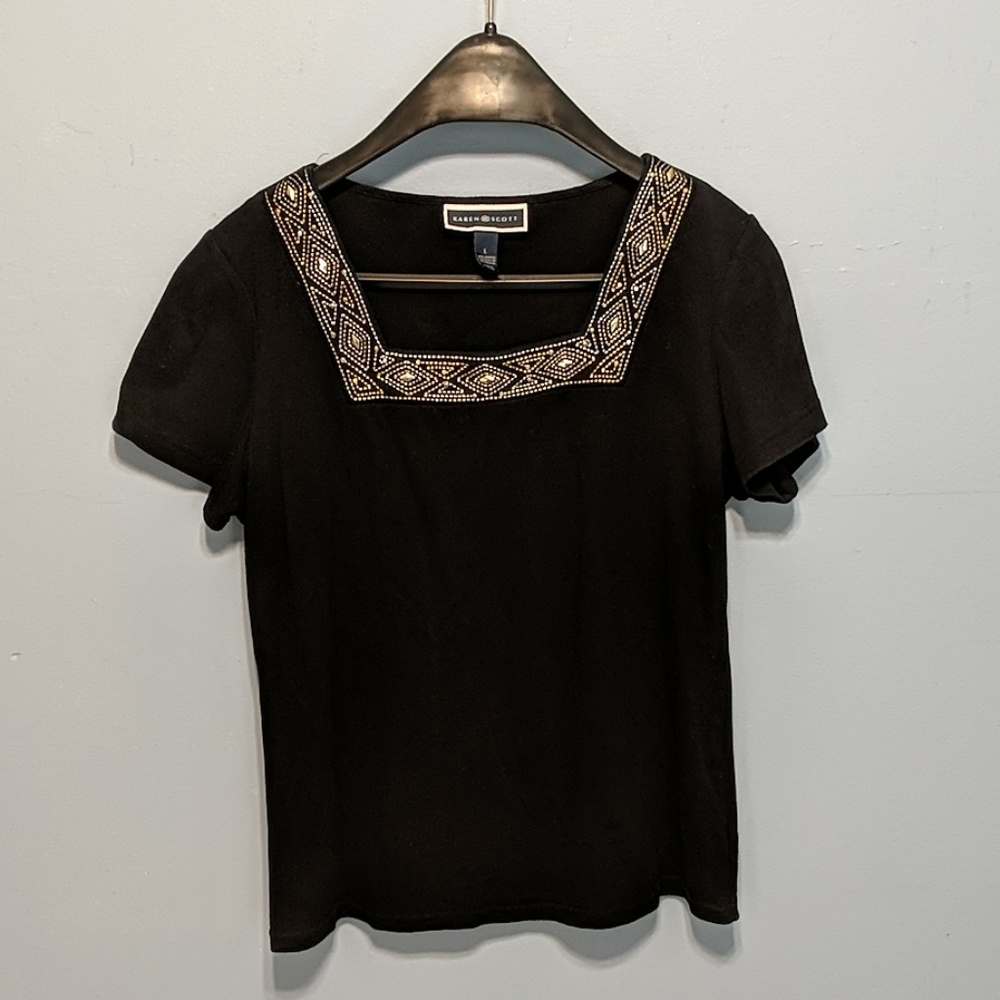Karen Scott - Black womens Blouse